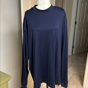 Adidas ClimaLite Golf Men's Navy Long Sleeve Shirt